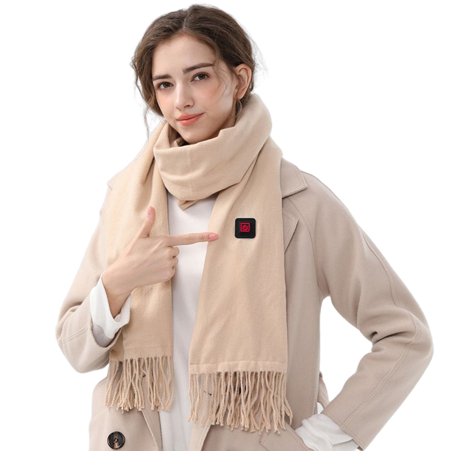 Electric Heated Winter Scarf – USB Rechargeable Neck Wrap with 3 Heating Modes | Unisex Heated Shawl for Outdoor Cycling, Skiing & Skating