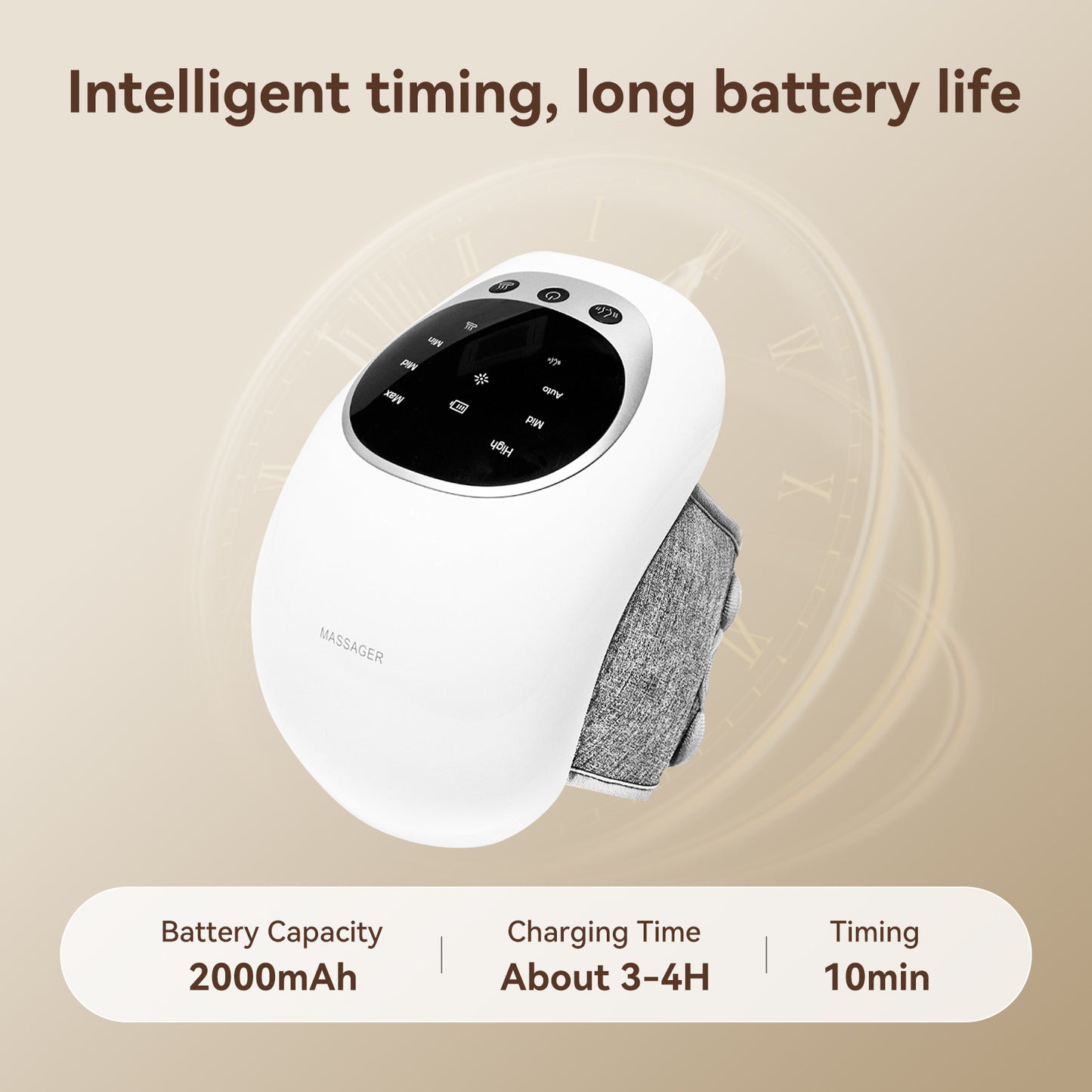 Wireless Knee Massager with Heat, Vibration & LED Therapy