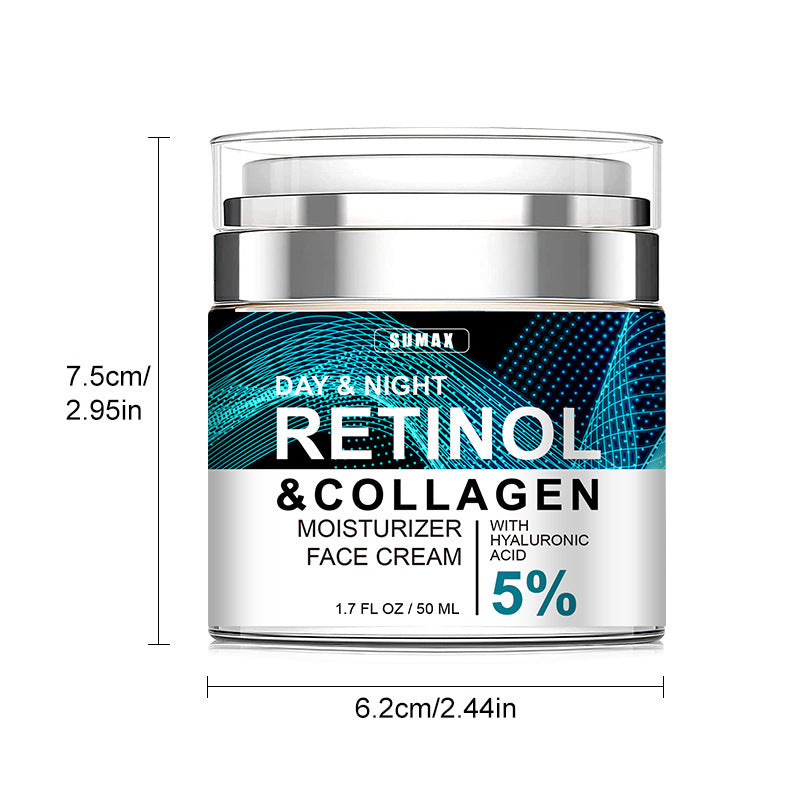 Advanced Retinol Collagen Cream For Face With 5 Hyaluronic Acid Anti-Aging Cream Anti Wrinkle Reduce Fine Lines Lifting And Firming Cream 24-Hour Facial Care Suitable For All Skin Types