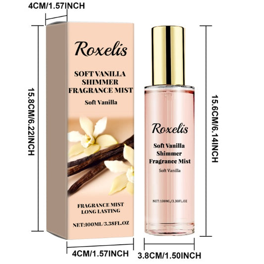 Roxelis Nude Vanilla Glitter Eau De Parfum Spray – Long-Lasting Luxury Fragrance for Women
