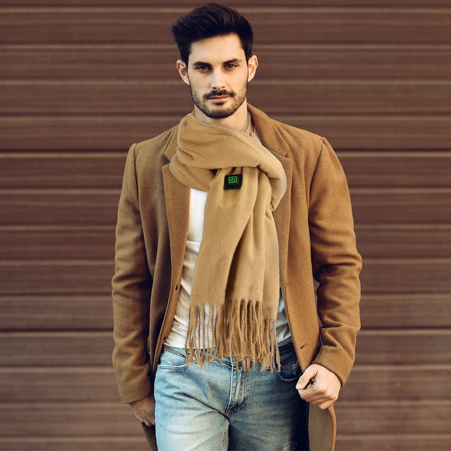 Electric Heated Winter Scarf – USB Rechargeable Neck Wrap with 3 Heating Modes | Unisex Heated Shawl for Outdoor Cycling, Skiing & Skating