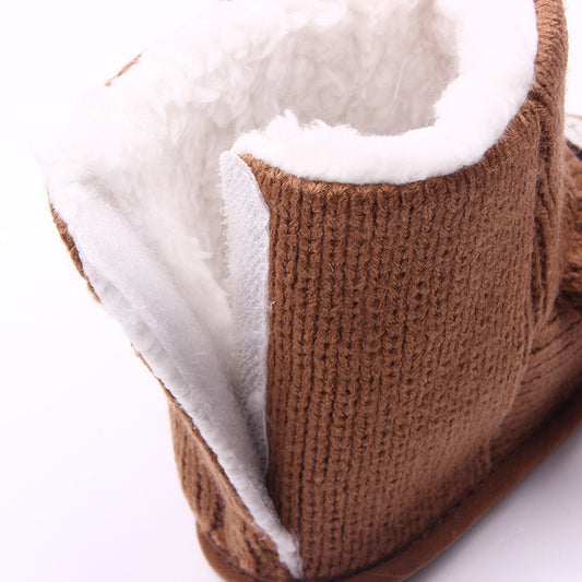 Vente en gros automne hiver nouveau ours tricot plus chaussures pour bébé, chaussures pour tout-petits, chaussures pour bébé, bottes 1734