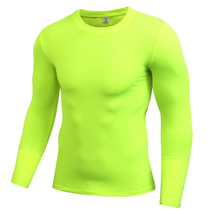 Men’s Blank Long Sleeve Compression Top – Athletic Base Layer Shirt for Training & Sports