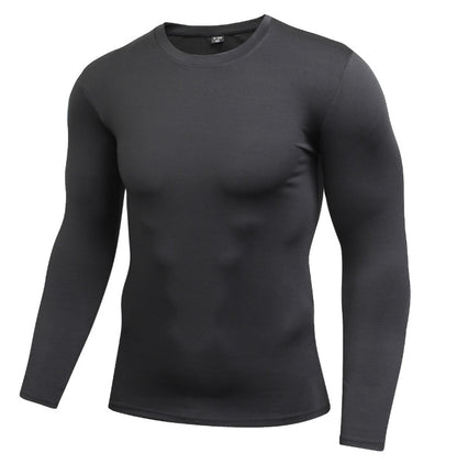 Men’s Blank Long Sleeve Compression Top – Athletic Base Layer Shirt for Training & Sports