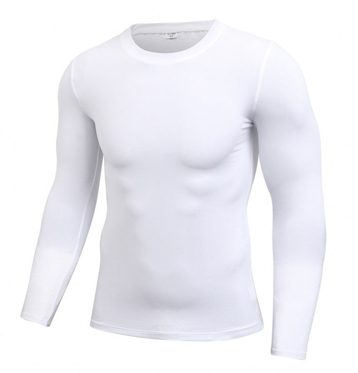 Men’s Blank Long Sleeve Compression Top – Athletic Base Layer Shirt for Training & Sports