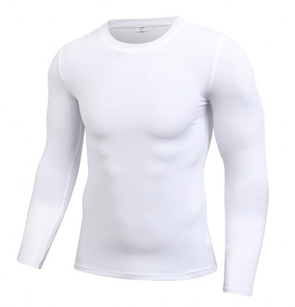 Men’s Blank Long Sleeve Compression Top – Athletic Base Layer Shirt for Training & Sports