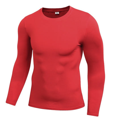 Men’s Blank Long Sleeve Compression Top – Athletic Base Layer Shirt for Training & Sports