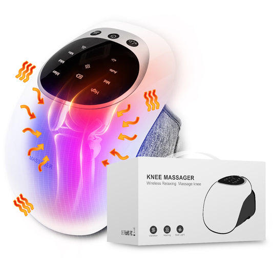 Wireless Knee Massager with Heat, Vibration & LED Therapy