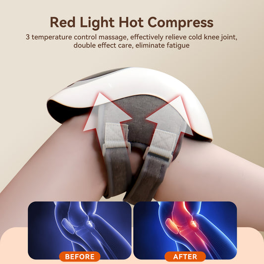 Wireless Knee Massager with Heat, Vibration & LED Therapy
